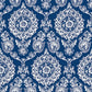 Purchase 4071-71018 Advantage Wallpaper, Helm Damask Navy Floral Medallion - Blue Heron