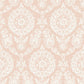 Purchase 4071-71022 Advantage Wallpaper, Helm Damask Blush Floral Medallion - Blue Heron