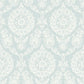 Purchase 4071-71023 Advantage Wallpaper, Helm Damask Aqua Floral Medallion - Blue Heron