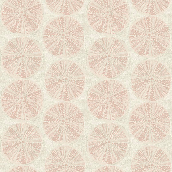 Purchase 4071-71026 Advantage Wallpaper, Sea Biscuit Peach Sand Dollar - Blue Heron