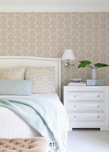 Purchase 4071-71026 Advantage Wallpaper, Sea Biscuit Peach Sand Dollar - Blue Heron12