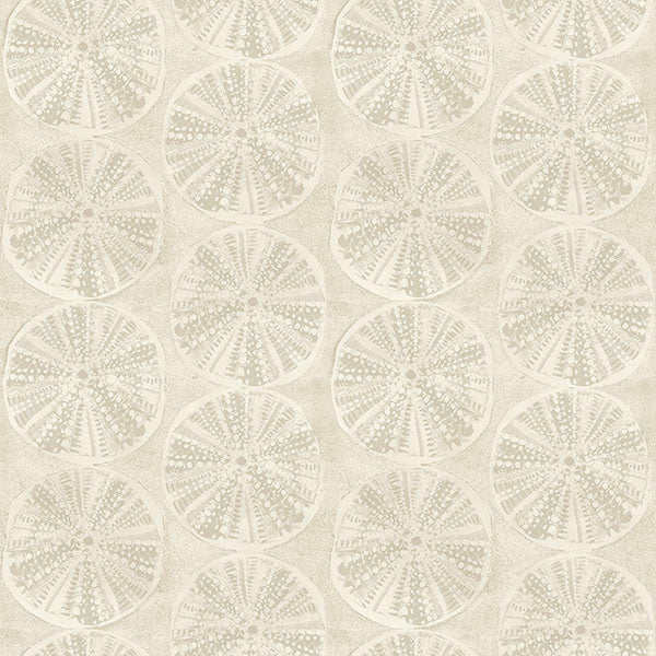 Purchase 4071-71027 Advantage Wallpaper, Sea Biscuit Beige Sand Dollar - Blue Heron