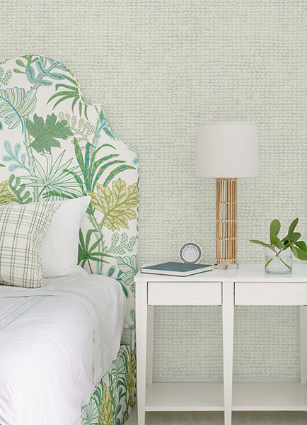Purchase 4071-71032 Advantage Wallpaper, Wellen Aqua Abstract Rope - Blue Heron1