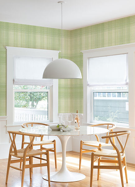 Purchase 4071-71042 Advantage Wallpaper, Madras Green Plaid - Blue Heron12