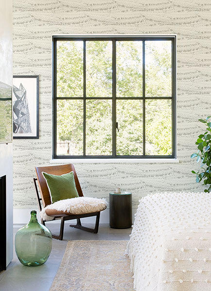 Purchase 4071-71045 Advantage Wallpaper, Rannell Grey Abstract Scallop - Blue Heron12