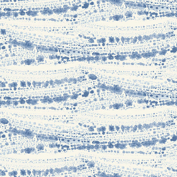 Purchase 4071-71046 Advantage Wallpaper, Rannell Navy Abstract Scallop - Blue Heron
