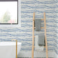 Purchase 4071-71046 Advantage Wallpaper, Rannell Navy Abstract Scallop - Blue Heron1