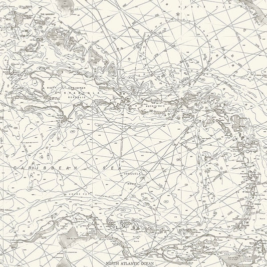 Purchase 4071-71055 Advantage Wallpaper, Charts Black Nautical Chart - Blue Heron