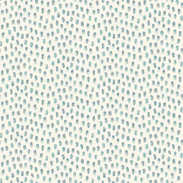 Purchase 4071-71061 Advantage Wallpaper, Sand Drips Aqua Painted Dots - Blue Heron