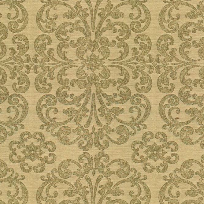 Sample 4085.4.0 Metallic Motif Nickel Metallic Drapery Damask Fabric by Kravet Couture