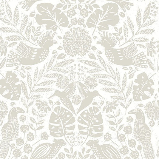 Purchase 4122-27003 A-Street Wallpaper, Nestle Dove Bird Block Print - Terrace