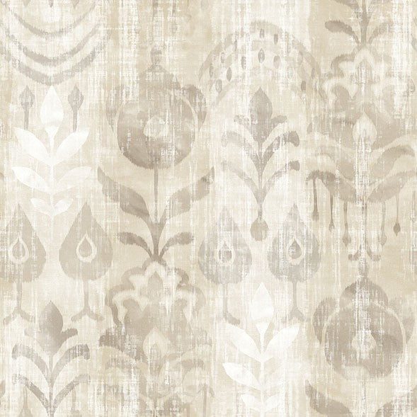Purchase 4122-27015 A-Street Wallpaper, Pavord Neutral Floral Shibori - Terrace