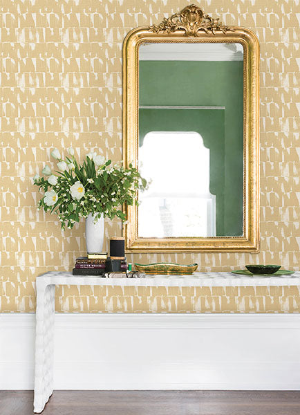 Purchase 4122-27021 A-Street Wallpaper, Bancroft Gold Artistic Stripe - Terrace12