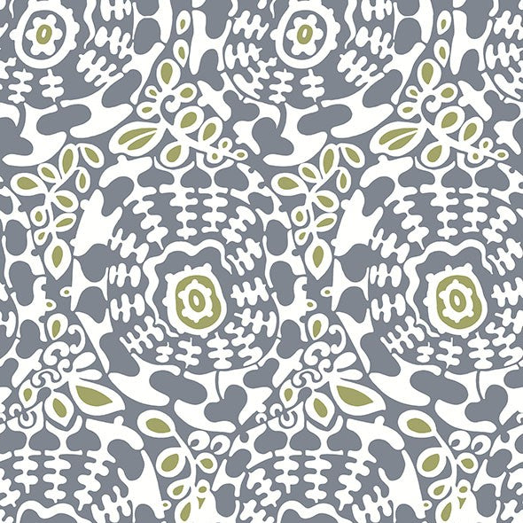 Purchase 4122-27037 A-Street Wallpaper, Divine Slate Abstract Medallion - Terrace