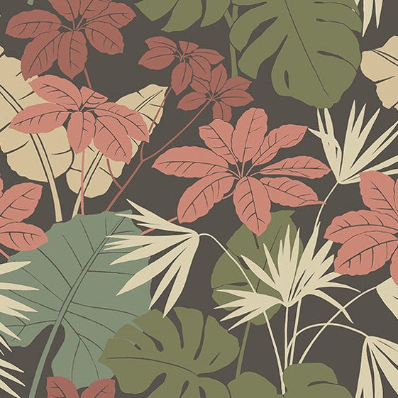Purchase 4122-72410 A-Street Wallpaper, Medellin Black Rainforest Floor - Terrace