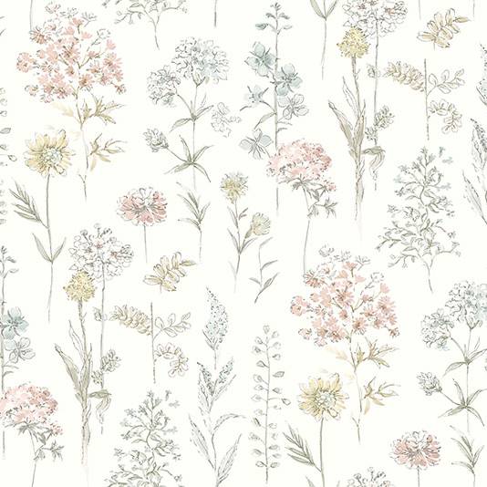 Purchase 4134-72503 Chesapeake Wallpaper, Bergamot Wildflower - Wildflower