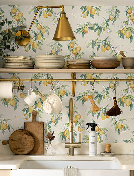 4134-72510 | Wildflower, Lemonade Citrus - Chesapeake Wallpaper