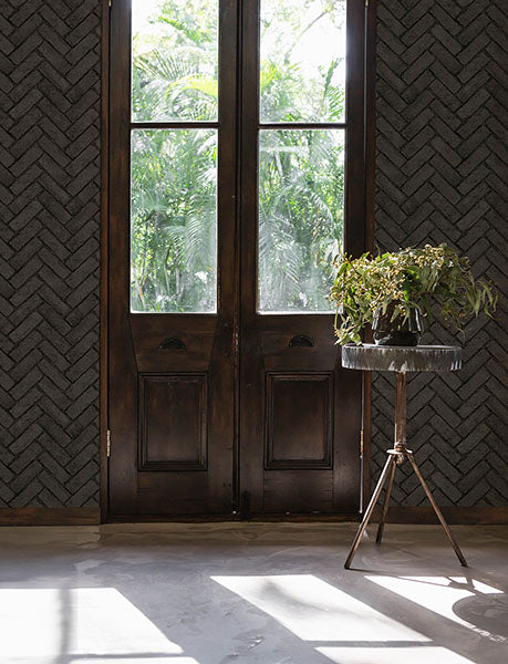 Purchase 4134-72533 Chesapeake Wallpaper, Canelle Brick Herringbone - Wildflower1