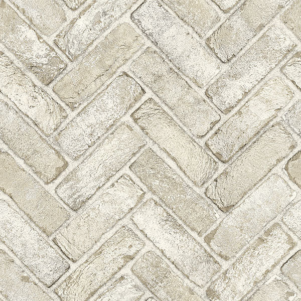 Purchase 4134-72534 Chesapeake Wallpaper, Canelle Brick Herringbone - Wildflower