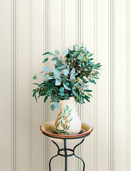 Purchase 4134-72549 Chesapeake Wallpaper, Lovage Linen Stripe - Wildflower12