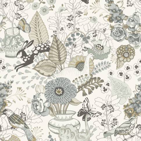 Purchase 4135-12806 A-Street Wallpaper, Whimsy Neutral Fauna - Whimsy