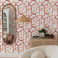 Purchase 4135-25846 A-Street Wallpaper, Tate Pink Geometric Linen - Whimsy1