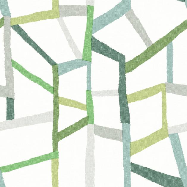 Purchase 4135-25847 A-Street Wallpaper, Tate Green Geometric Linen - Whimsy