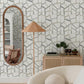 Purchase 4135-25848 A-Street Wallpaper, Tate Grey Geometric Linen - Whimsy1