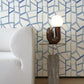 Purchase 4135-25849 A-Street Wallpaper, Tate Blue Geometric Linen - Whimsy12