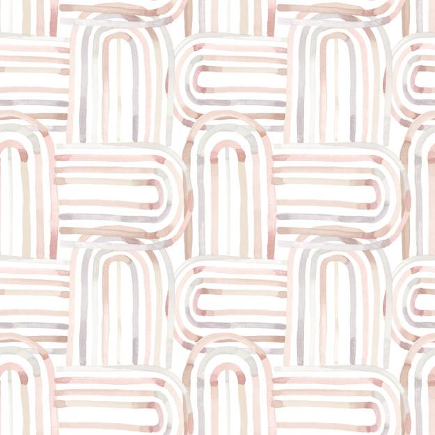 Purchase 4135-27271 A-Street Wallpaper, Lolly Blush Arches - Whimsy