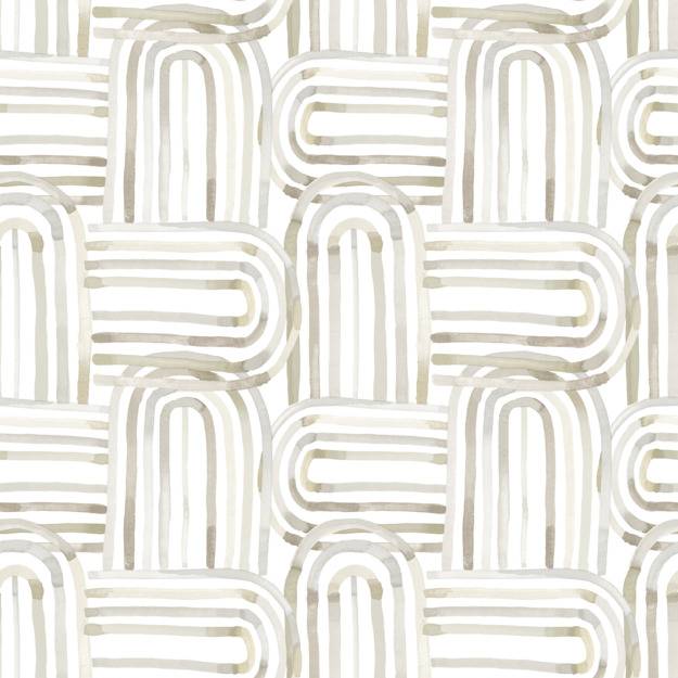 Purchase 4135-27272 A-Street Wallpaper, Lolly Beige Arches - Whimsy