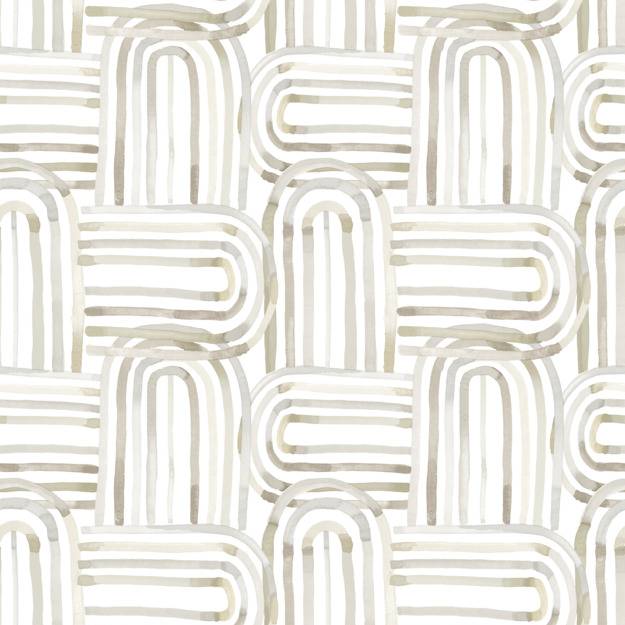 Purchase 4135-27272 A-Street Wallpaper, Lolly Beige Arches - Whimsy