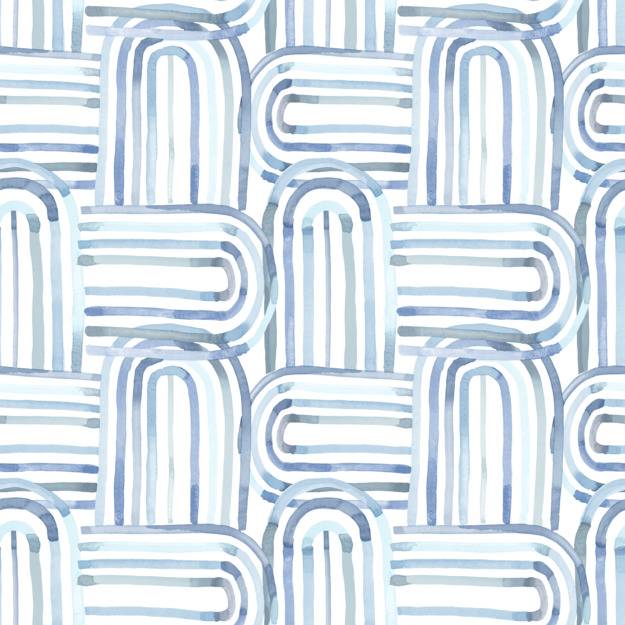 Purchase 4135-27273 A-Street Wallpaper, Lolly Blue Arches - Whimsy