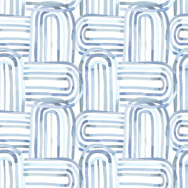 Purchase 4135-27273 A-Street Wallpaper, Lolly Blue Arches - Whimsy