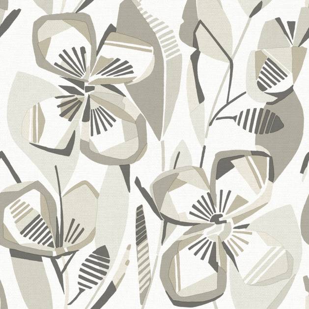 Purchase 4135-27280 A-Street Wallpaper, Nathalie Beige Abstract Blooms - Whimsy