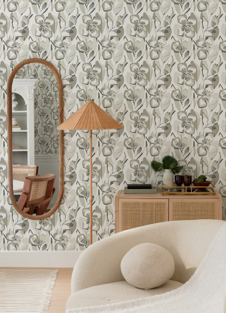 Purchase 4135-27280 A-Street Wallpaper, Nathalie Beige Abstract Blooms - Whimsy12