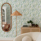 Purchase 4135-27282 A-Street Wallpaper, Nathalie Light Green Abstract Blooms - Whimsy12