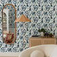 Purchase 4135-27283 A-Street Wallpaper, Nathalie Navy Abstract Blooms - Whimsy12