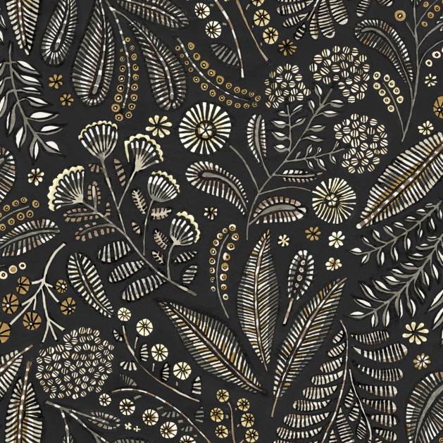 Purchase 4135-27296 A-Street Wallpaper, Briar Black Floral - Whimsy