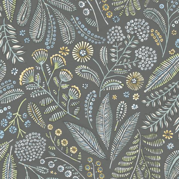 Purchase 4135-27297 A-Street Wallpaper, Briar Grey Floral - Whimsy