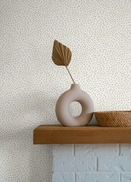 Purchase 4135-27303 A-Street Wallpaper, Cassie White Petite Polka - Whimsy12