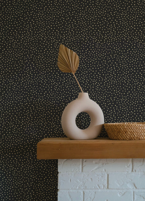 Purchase 4135-27306 A-Street Wallpaper, Cassie Gold Petite Polka - Whimsy12