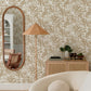 Purchase 4135-72708 A-Street Wallpaper, Nelda Gold Rose - Whimsy12