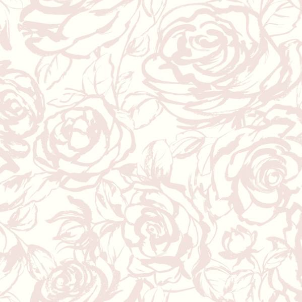 Purchase 4135-72710 A-Street Wallpaper, Nelda Light Pink Rose - Whimsy