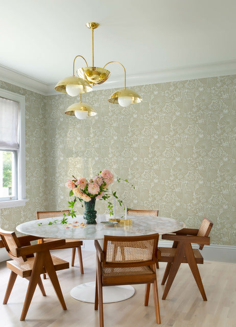 Purchase 4135-72713 A-Street Wallpaper, Idalia Beige Floral Flamingo - Whimsy1