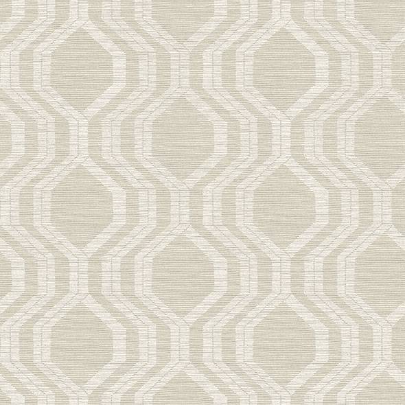 Purchase 4141-27100 A-Street Prints Wallpaper, Burton Neutral Modern Ogee - Solace