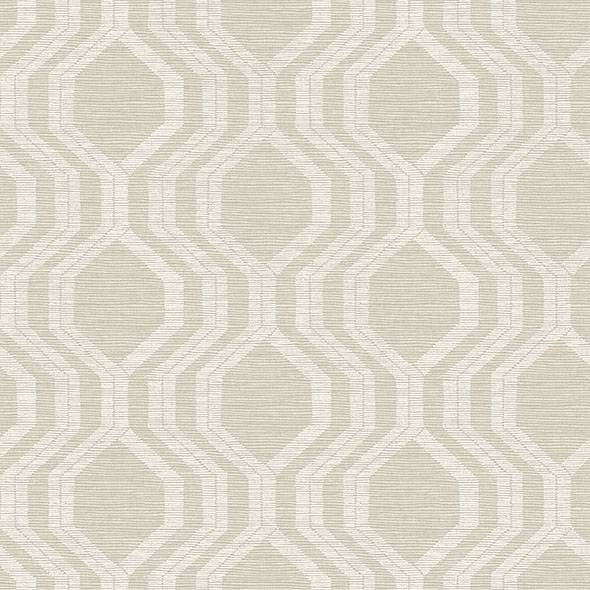 Purchase 4141-27100 A-Street Prints Wallpaper, Burton Neutral Modern Ogee - Solace