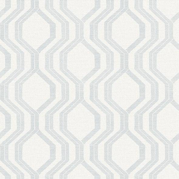 Purchase 4141-27104 A-Street Prints Wallpaper, Burton Silver Modern Ogee - Solace