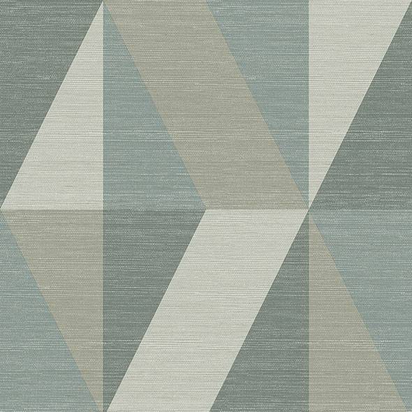 Purchase 4141-27106 A-Street Prints Wallpaper, Winslow Green Geometric Faux Grasscloth - Solace