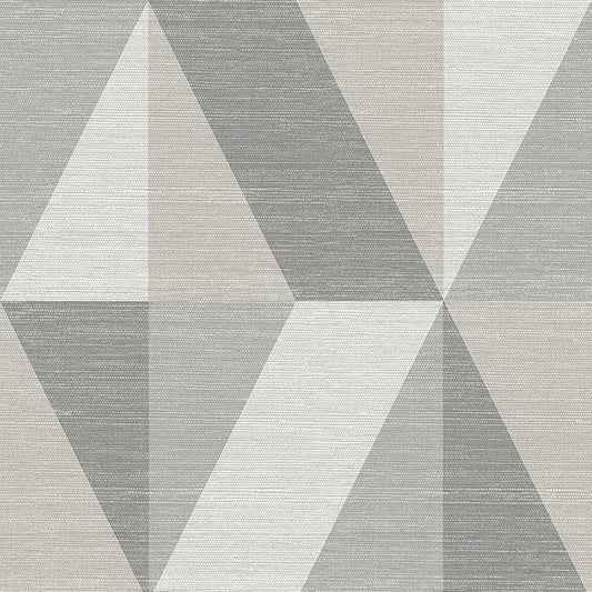 Purchase 4141-27107 A-Street Prints Wallpaper, Winslow Stone Geometric Faux Grasscloth - Solace
